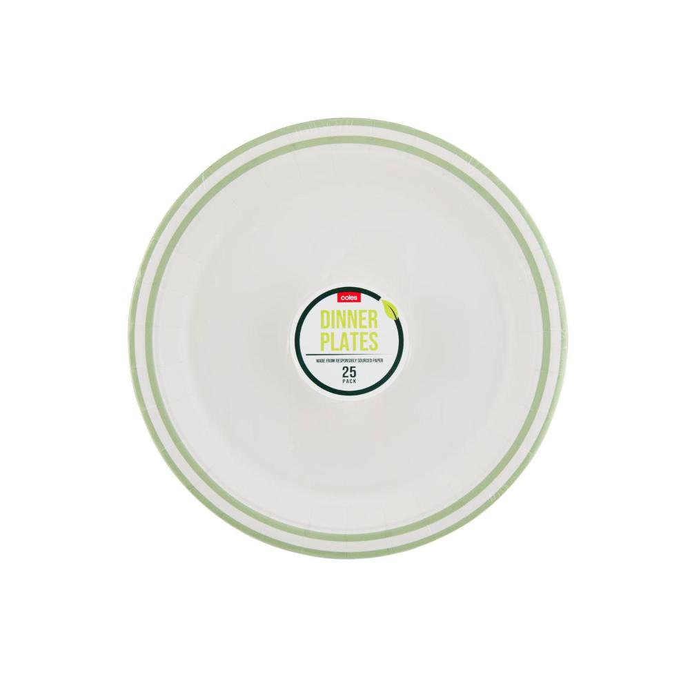 Coles Patterned Dinner Plates | 25 Pack