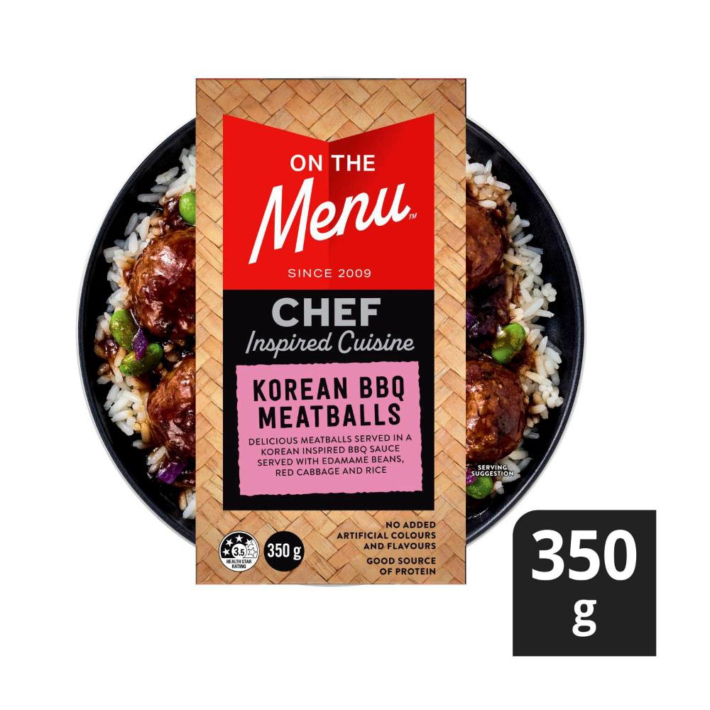 On The Menu Korean Bbq Meatballs Bowl 350g