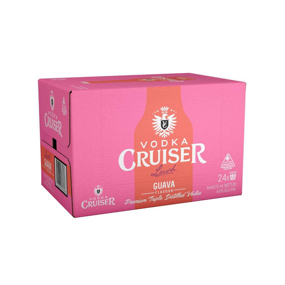 Buy Vodka Cruiser Lush Guava 275mL 24 Pack Coles