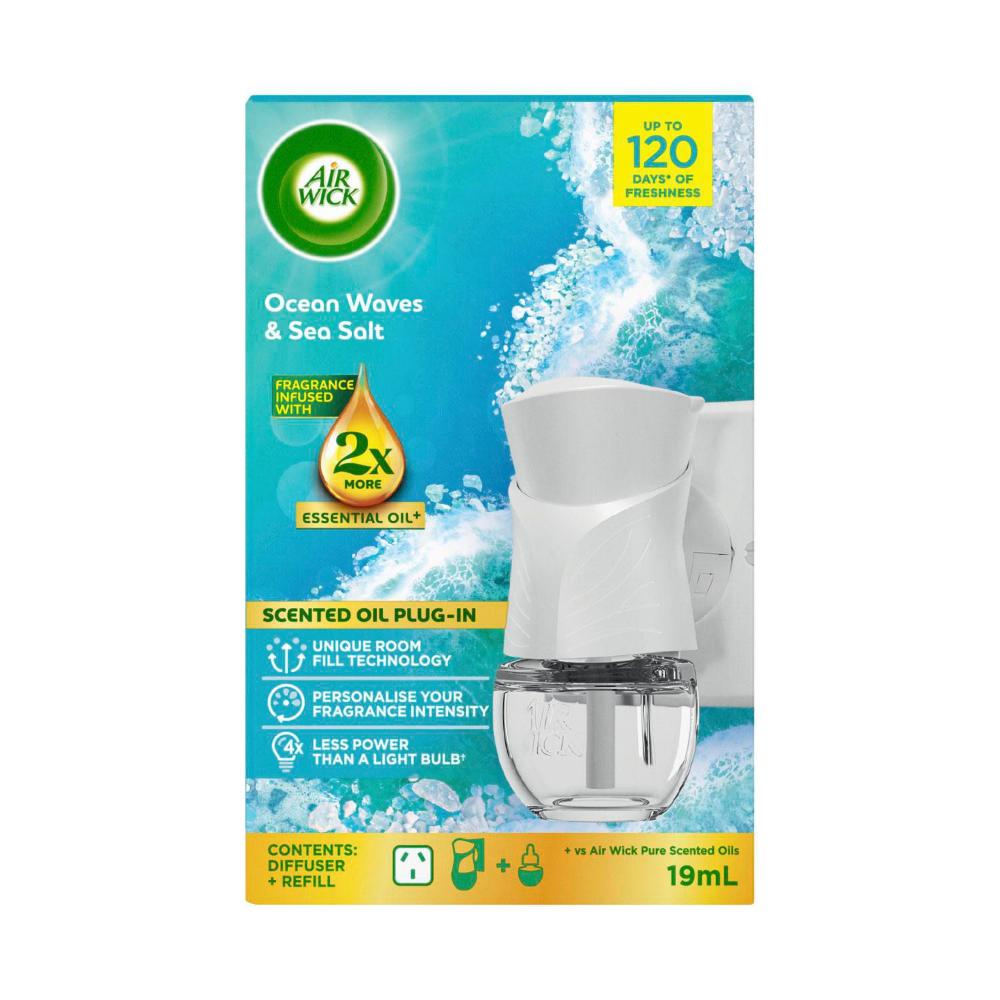 Air Wick Scented Oil Plug-in-diffuser + Refill Ocean Waves & Sea Salt | 19mL