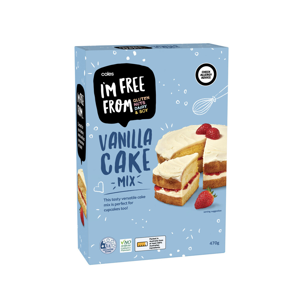 Coles I'M Free From Cake Mix Vanilla | 470g