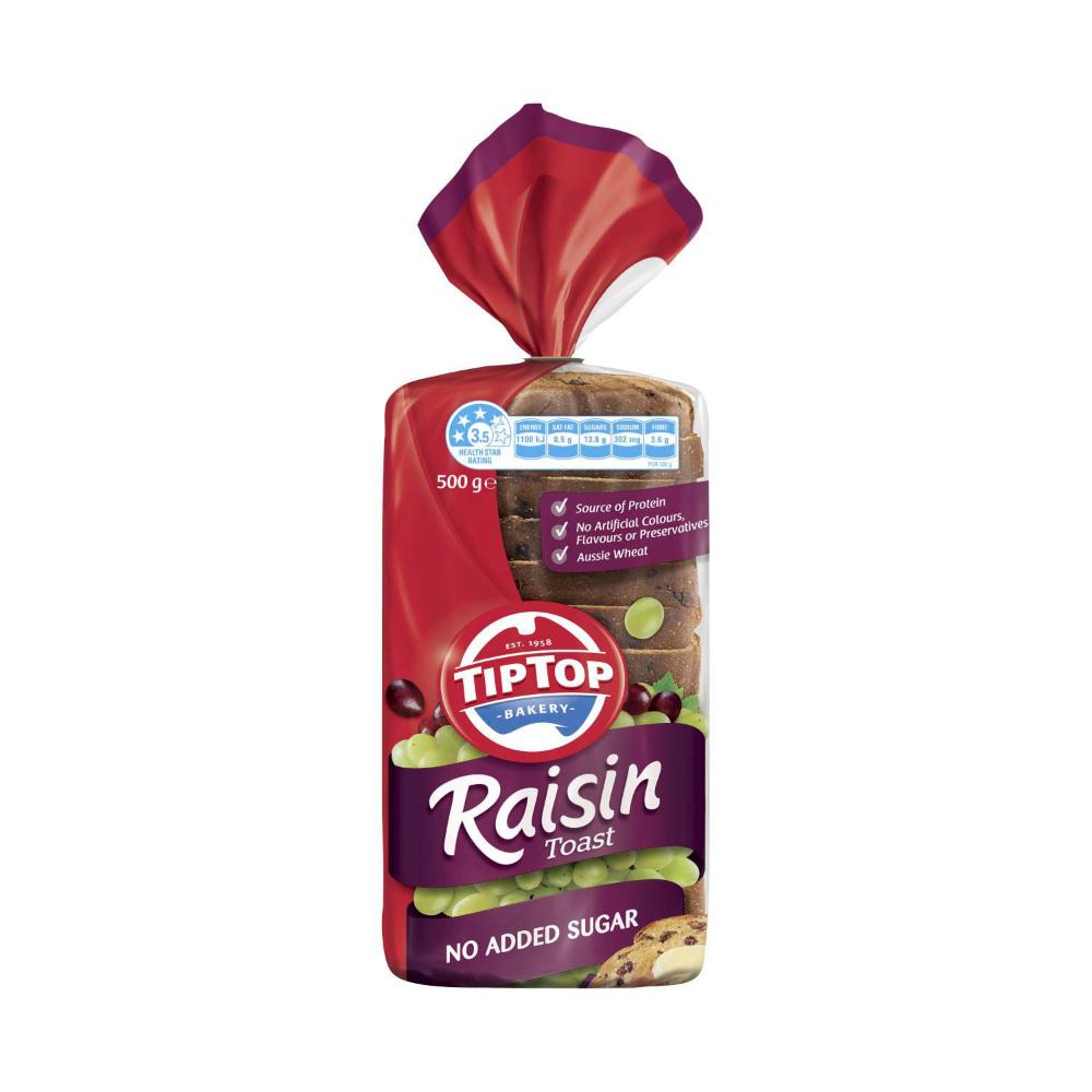 Buy Tip Top Raisin Toast Bread 500g | Coles