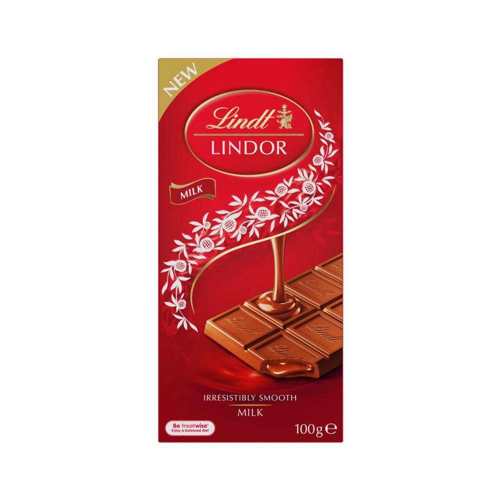 Lindt Lindor Milk Chocolate Bar - 100g