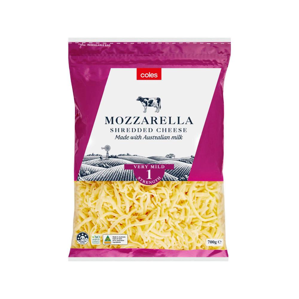 Buy Coles Mozzarella Shredded Cheese 700g Coles