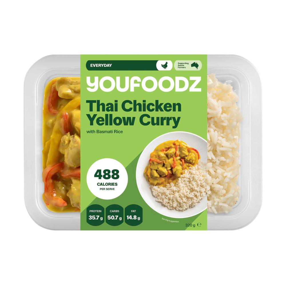 Youfoodz Thai Chicken Yellow Curry With Basmati Rice