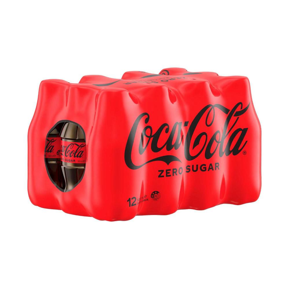Coca-Cola Zero Sugar Soft Drink Multipack Bottles 12x300mL | 12 pack