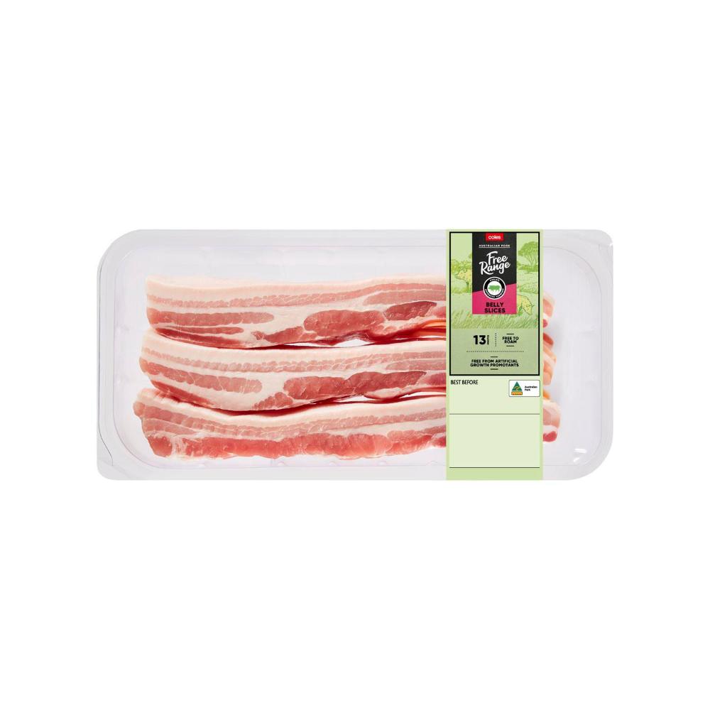 Buy Coles Free Range Pork Belly Slices 400g | Coles