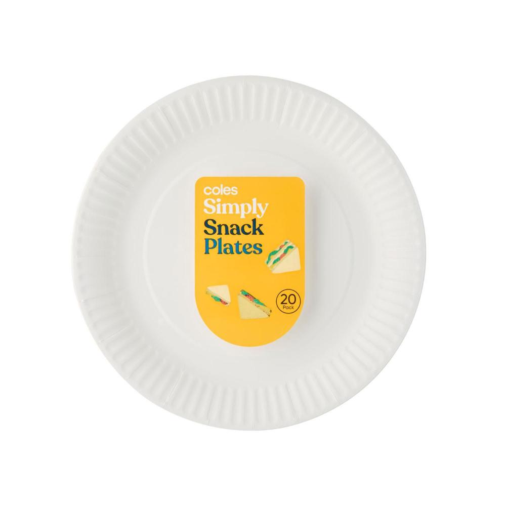 Buy Coles Paper Snack Plates 20 pack Coles