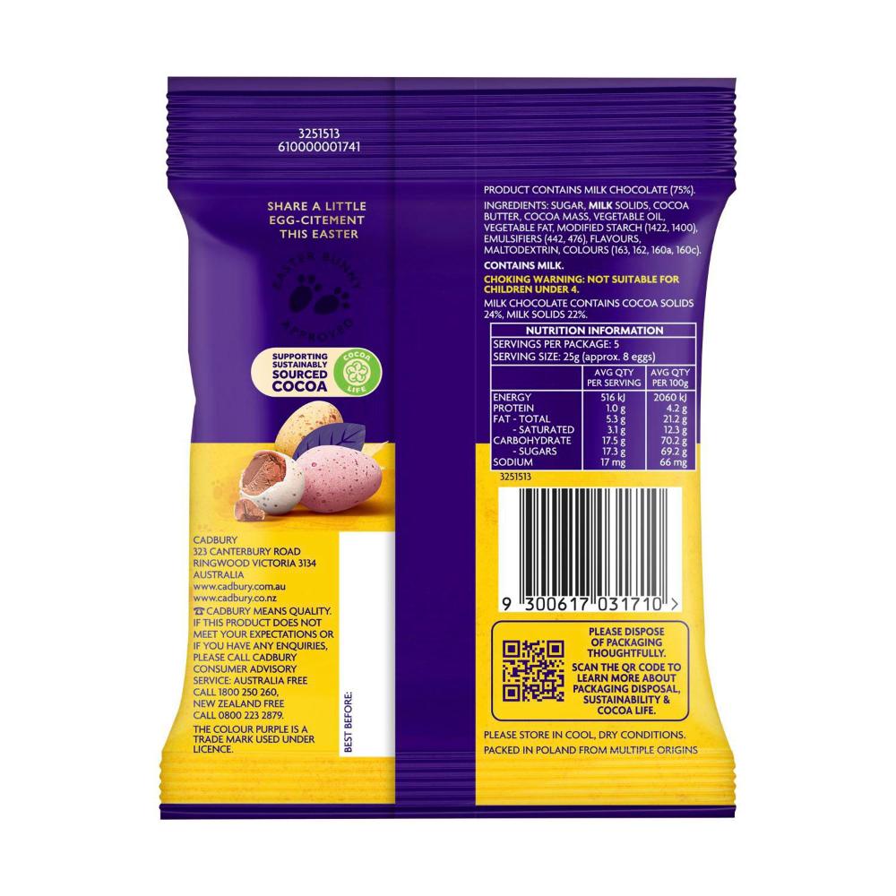 Cadbury Mini Eggs Easter Chocolate Eggs Bag | 125g