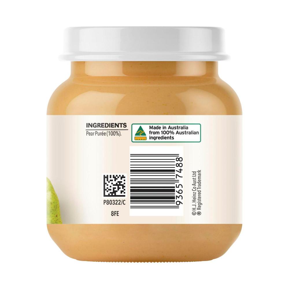 Buy Heinz Pear Puree Baby Food Jar 4+ Months 110g Coles