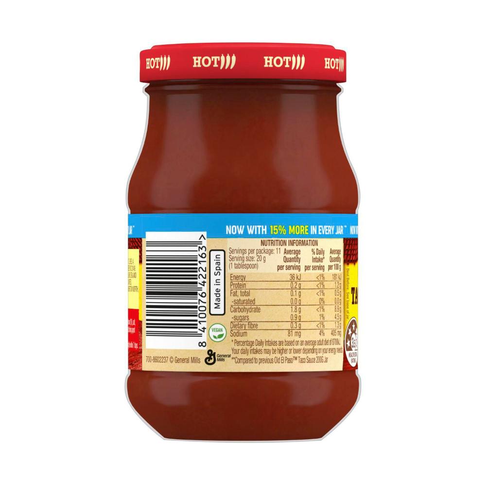 Buy Old El Paso Hot Taco Sauce 235g | Coles