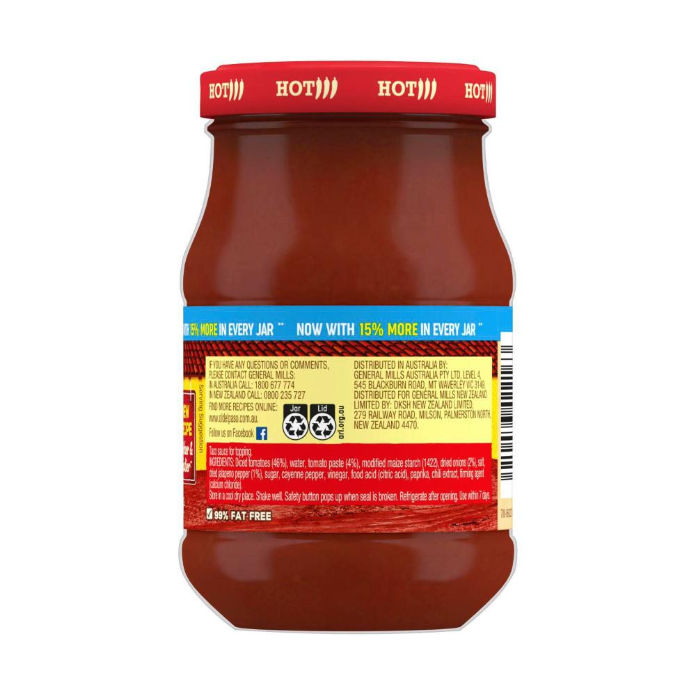 Buy Old El Paso Hot Taco Sauce 235g | Coles