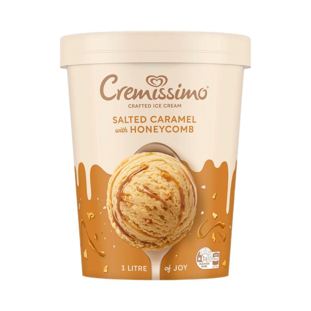 Streets Cremissimo Salted Caramel With Honeycomb Ice Cream Tub | 1L