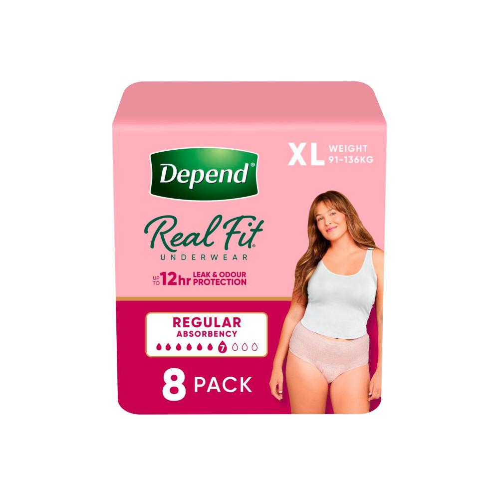 Buy Depend Real Fit Incontinence Underwear Regular Women Extra