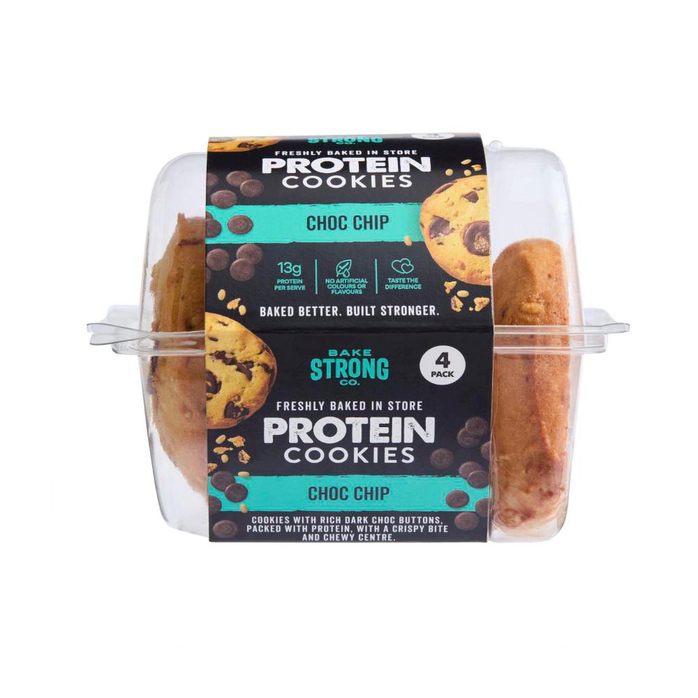 Bake Strong Co. Choc Chip Protein Cookie | 4 Pack