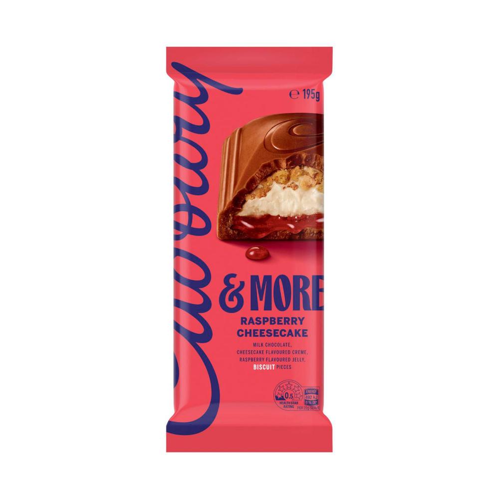 Buy Cadbury Raspberry Cheesecake & More Block Chocolate 195g | Coles