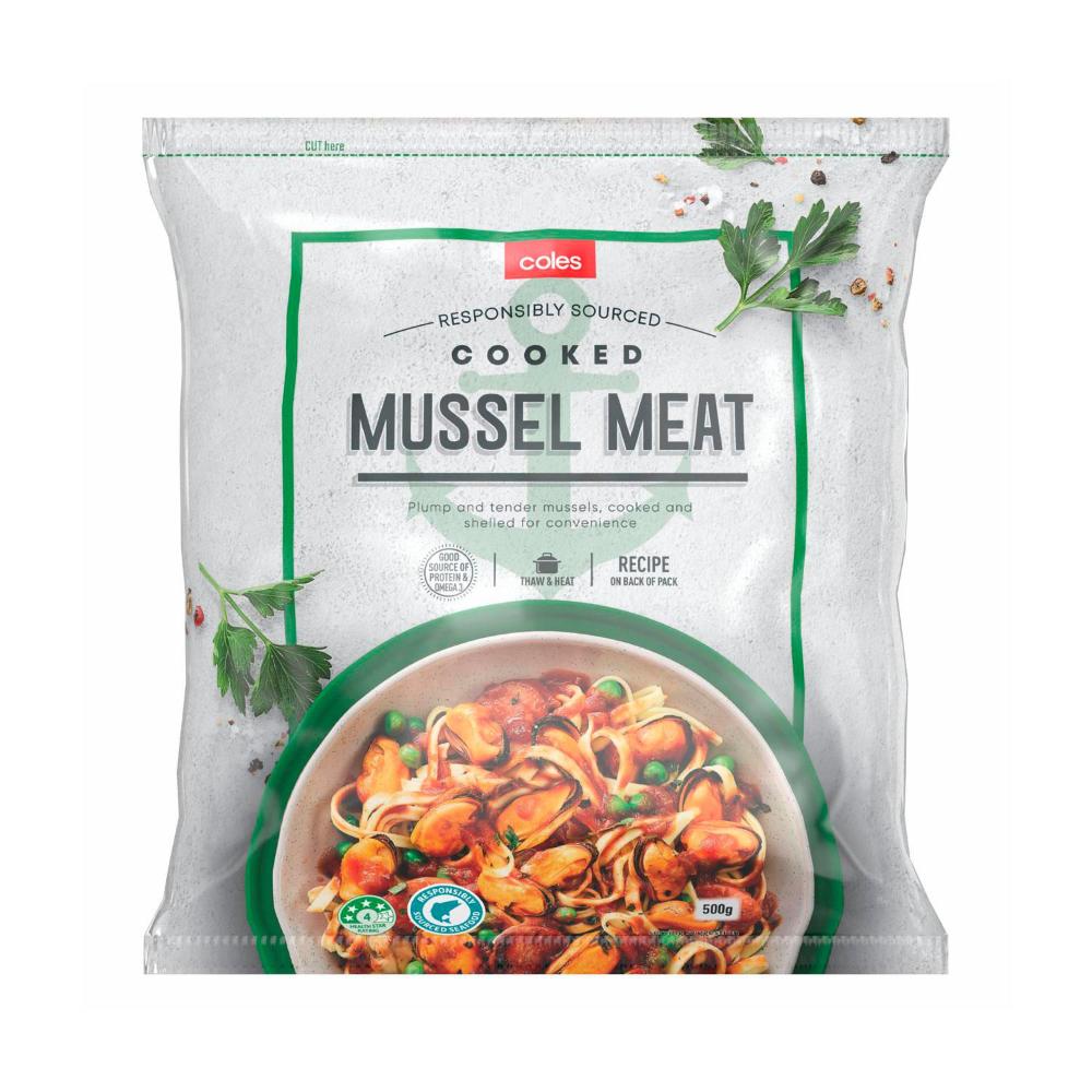 Buy Coles Cooked Mussel Meat 500g Coles