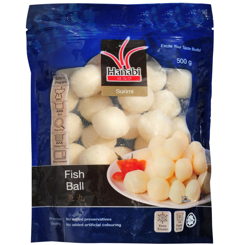 Hanabi Frozen Surimi Fish Balls | 500g