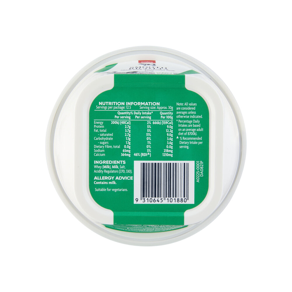 Buy Coles Smooth Ricotta 375g | Coles