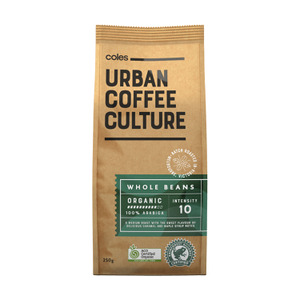 Coles Urban Coffee Culture Intensity 10 Organic Coffee Beans Coles Online