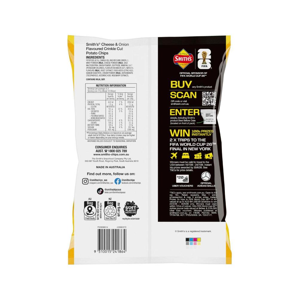 cheese and onion chips coles