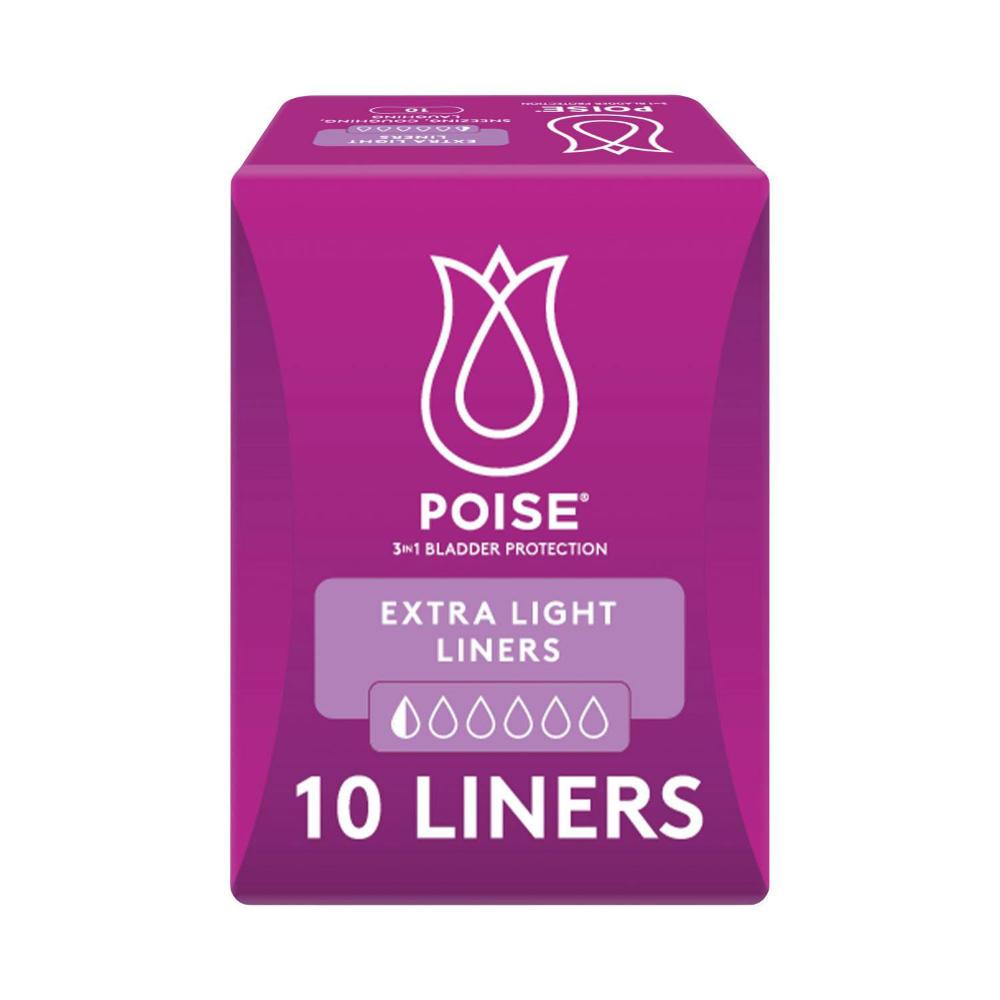 Buy Poise Liners For Bladder Leaks Extra Light 10 pack Coles