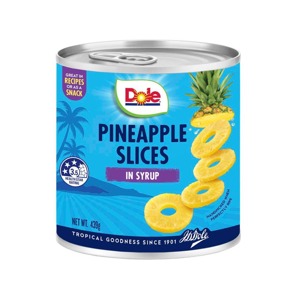 Buy Dole Pineapple Slices In Syrup 439g Coles