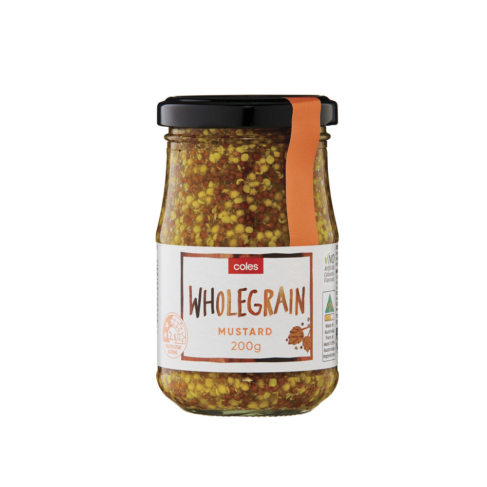 Buy Coles Wholegrain Mustard 200g Coles