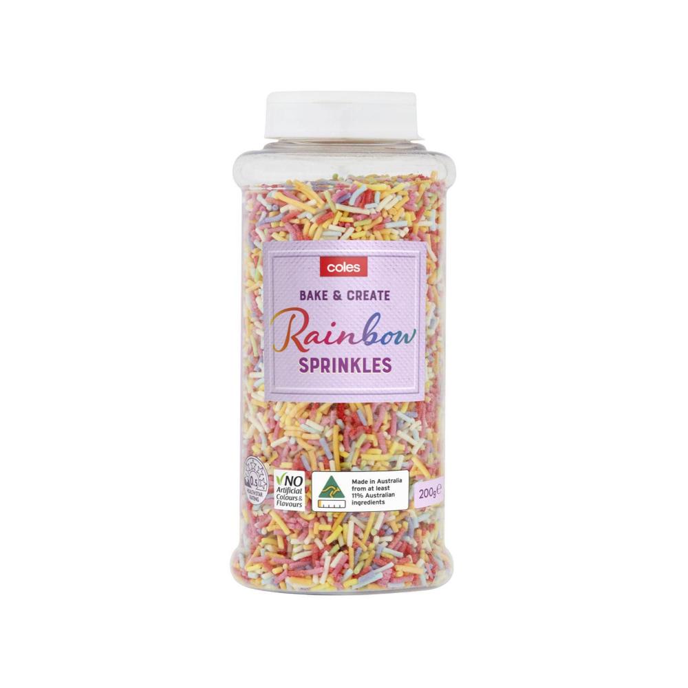 Buy Coles Rainbow Sprinkles 200g Coles
