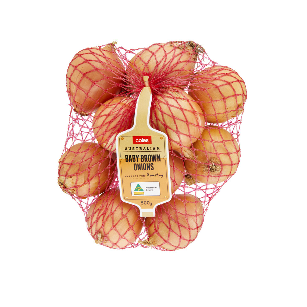 Buy Coles Baby Brown Onions 500g Coles