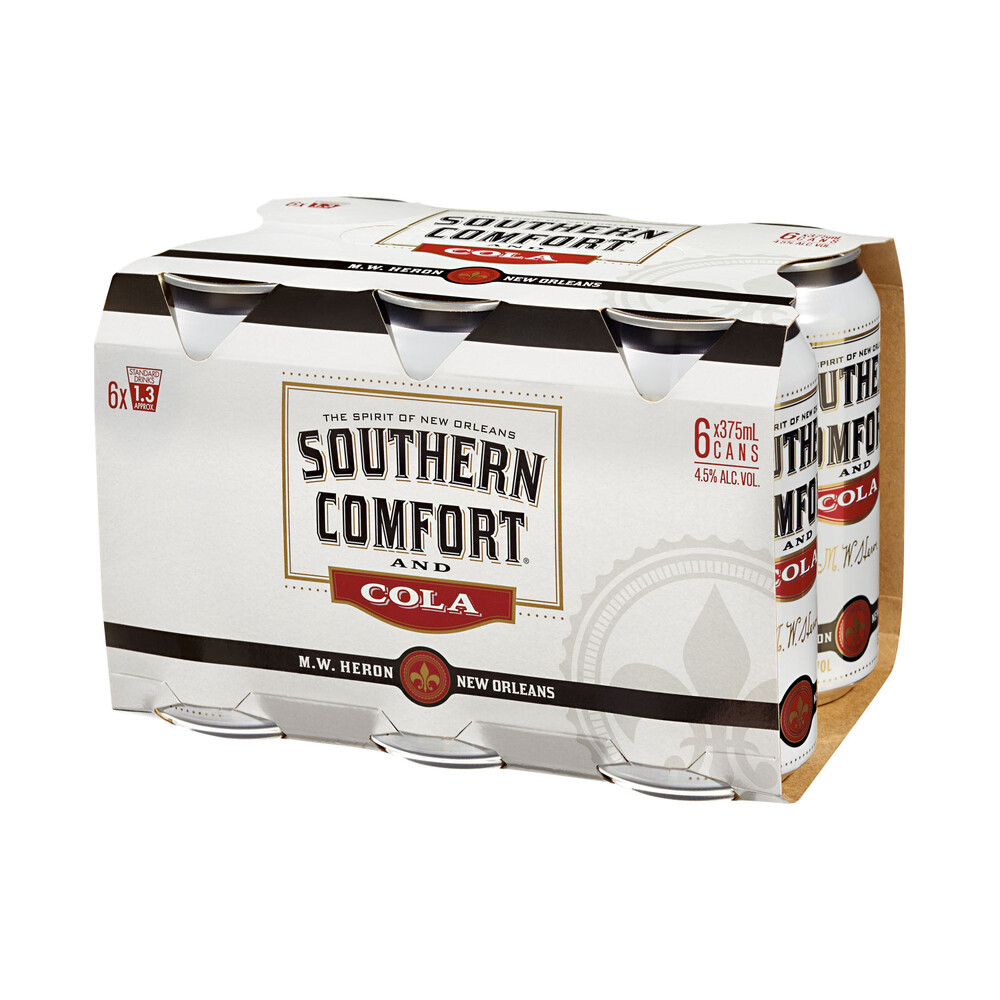Cola Rally Southern Buy Southern Comfort & Cola Cans 375ml 6 Pack | Coles
