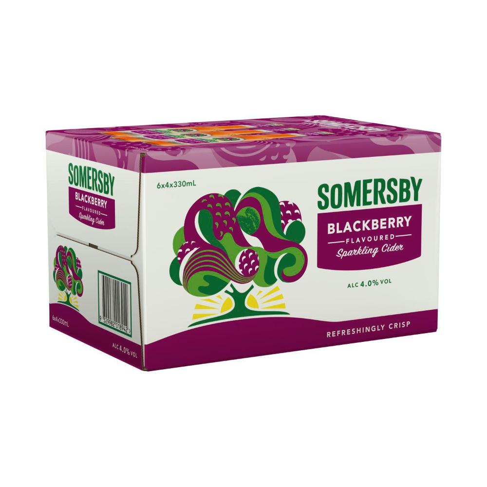 Buy Somersby Blackberry Bottle 330mL 24 Pack Coles