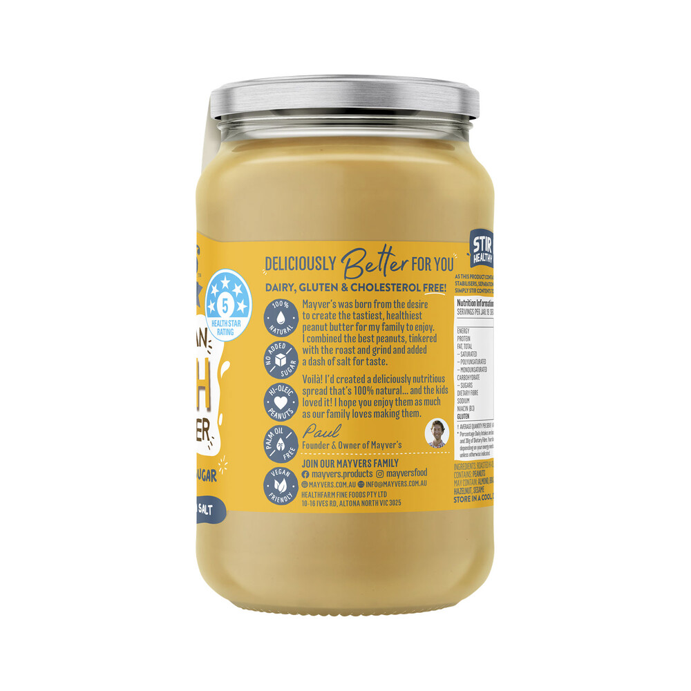 Mayver's Smooth Natural Peanut Butter | 375g