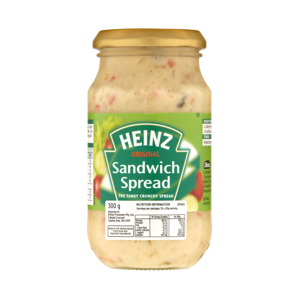 Buy Heinz Tangy Crunchy Sandwich Spread 300g Coles