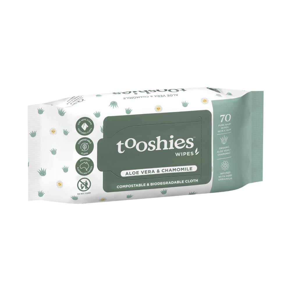 Tooshies Eco Wipes Aloe Vera & Chamomile | 70 pack