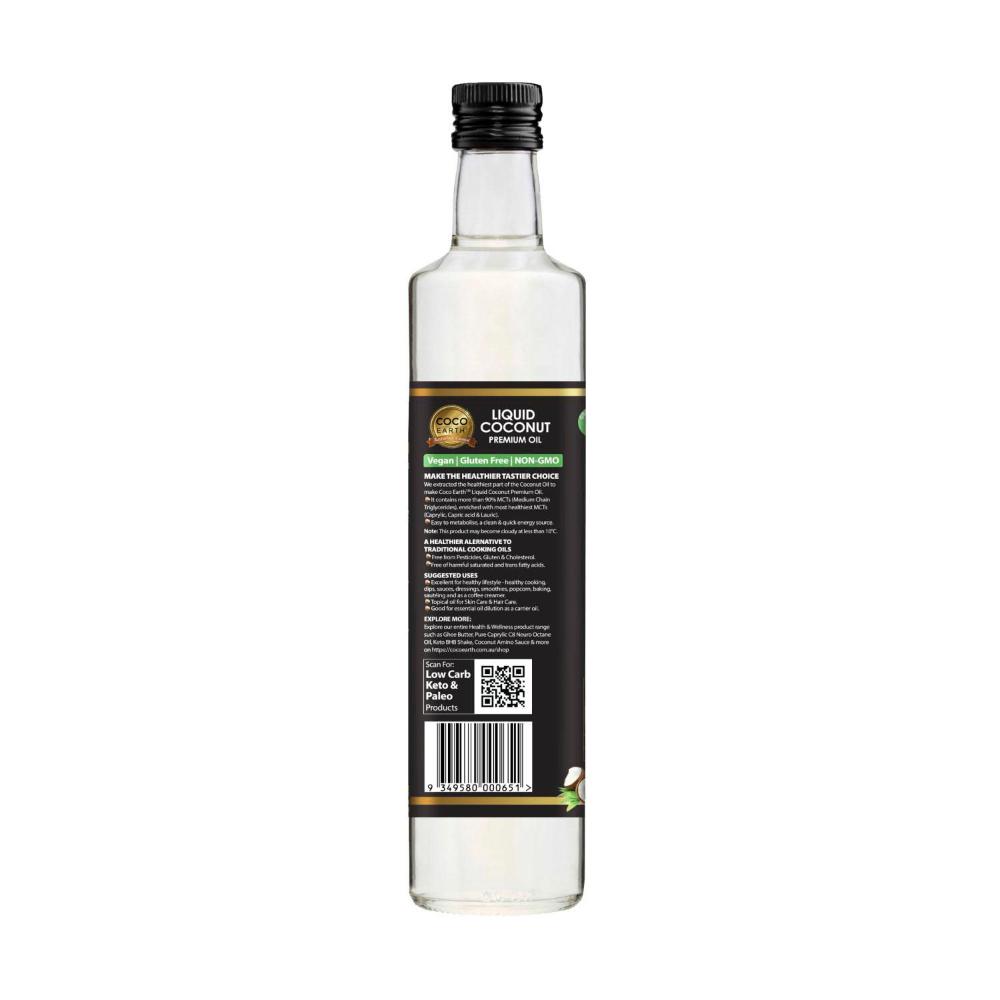 Coco Earth Premium Liquid Coconut Oil | 500mL
