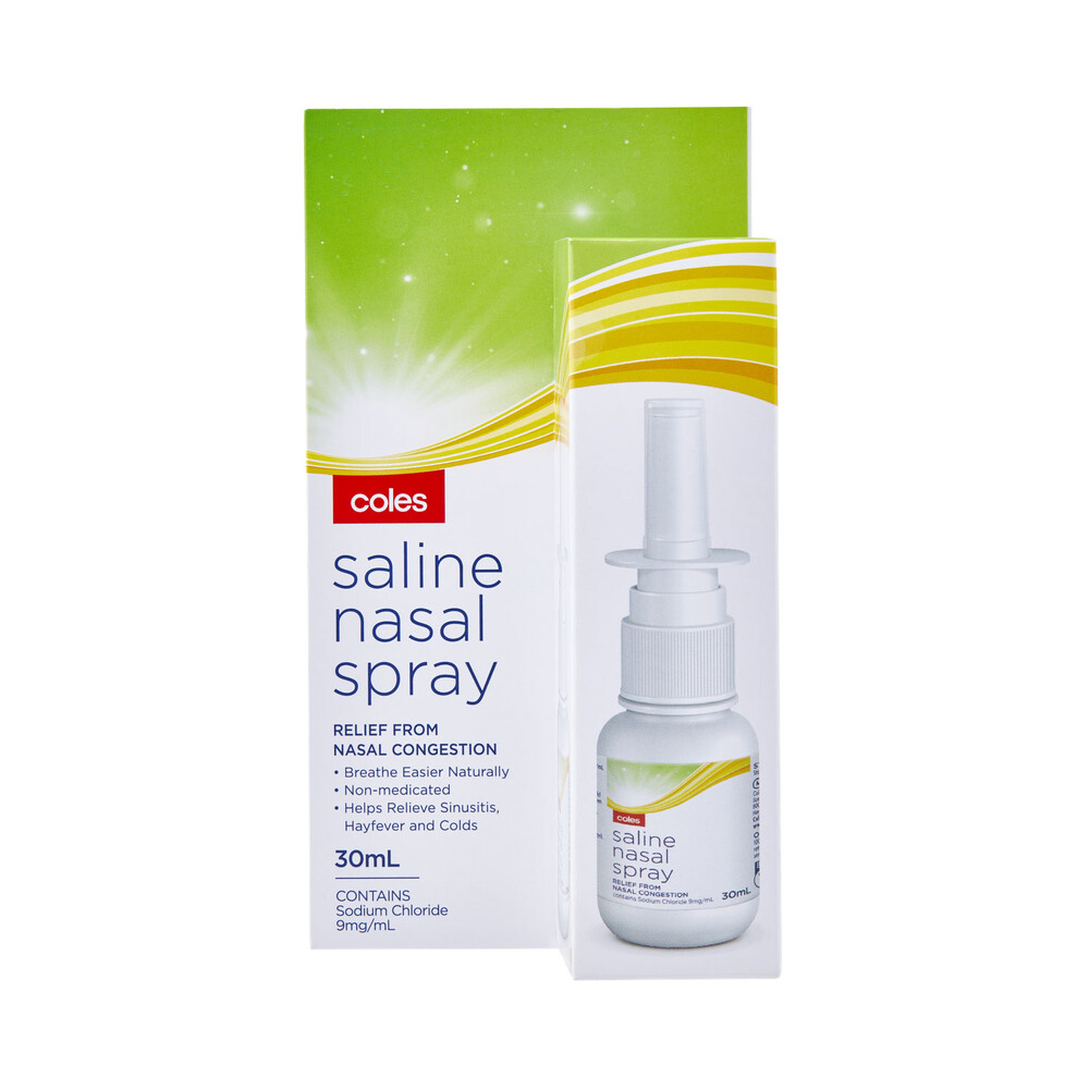 Buy Coles Nasal Saline Solution 30mL Coles