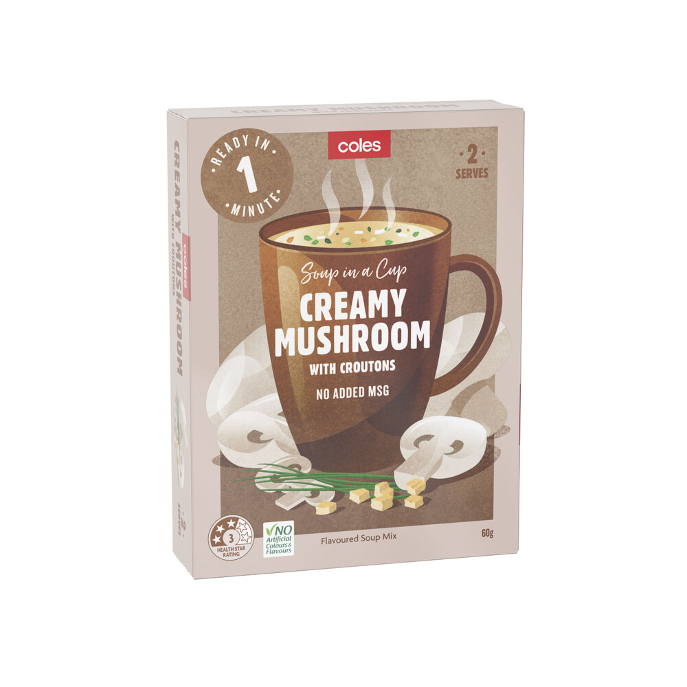 Buy Coles Creamy Mushroom With Croutons Serves 2 60g Coles