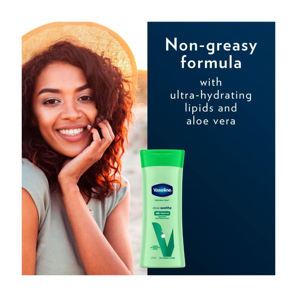 Buy Vaseline Moisturising Body Lotion Intensive Care Aloe Smooth 225mL |  Coles
