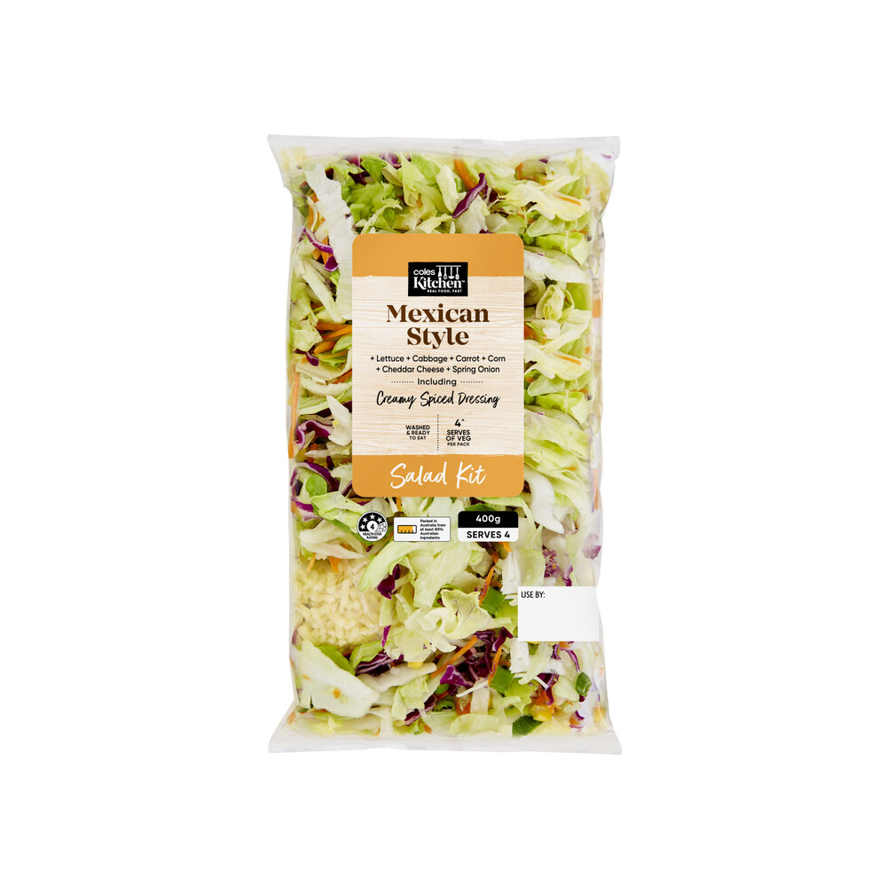 Buy Coles Kitchen Mexican Style Salad Kit 400g Coles