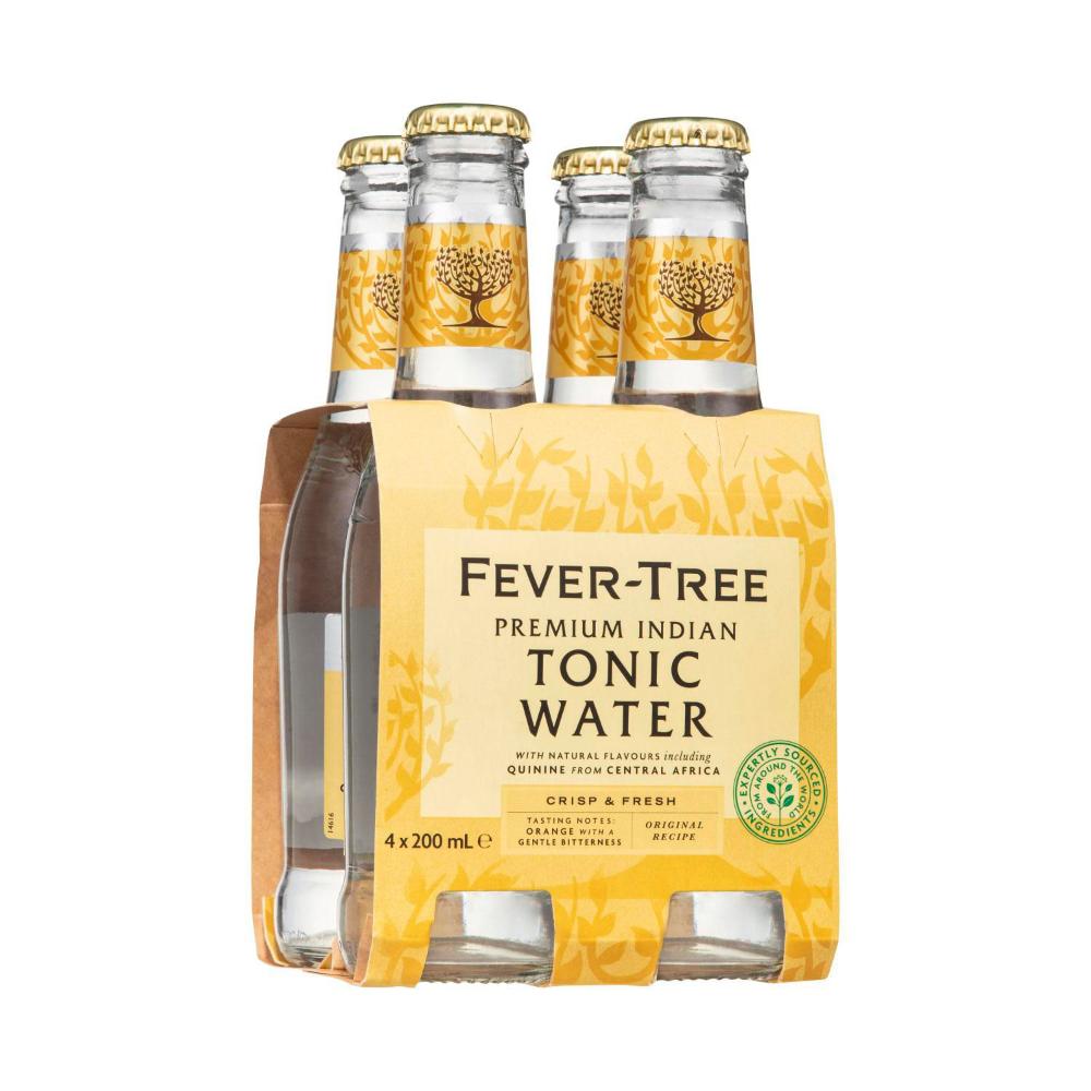 Buy FeverTree Premium Mixers Indian Tonic Water 4x200mL 4 pack Coles