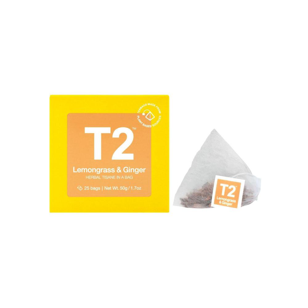 Buy T2 Lemongrass & Ginger Herbal Tea Bags 25 Pack 50g Coles