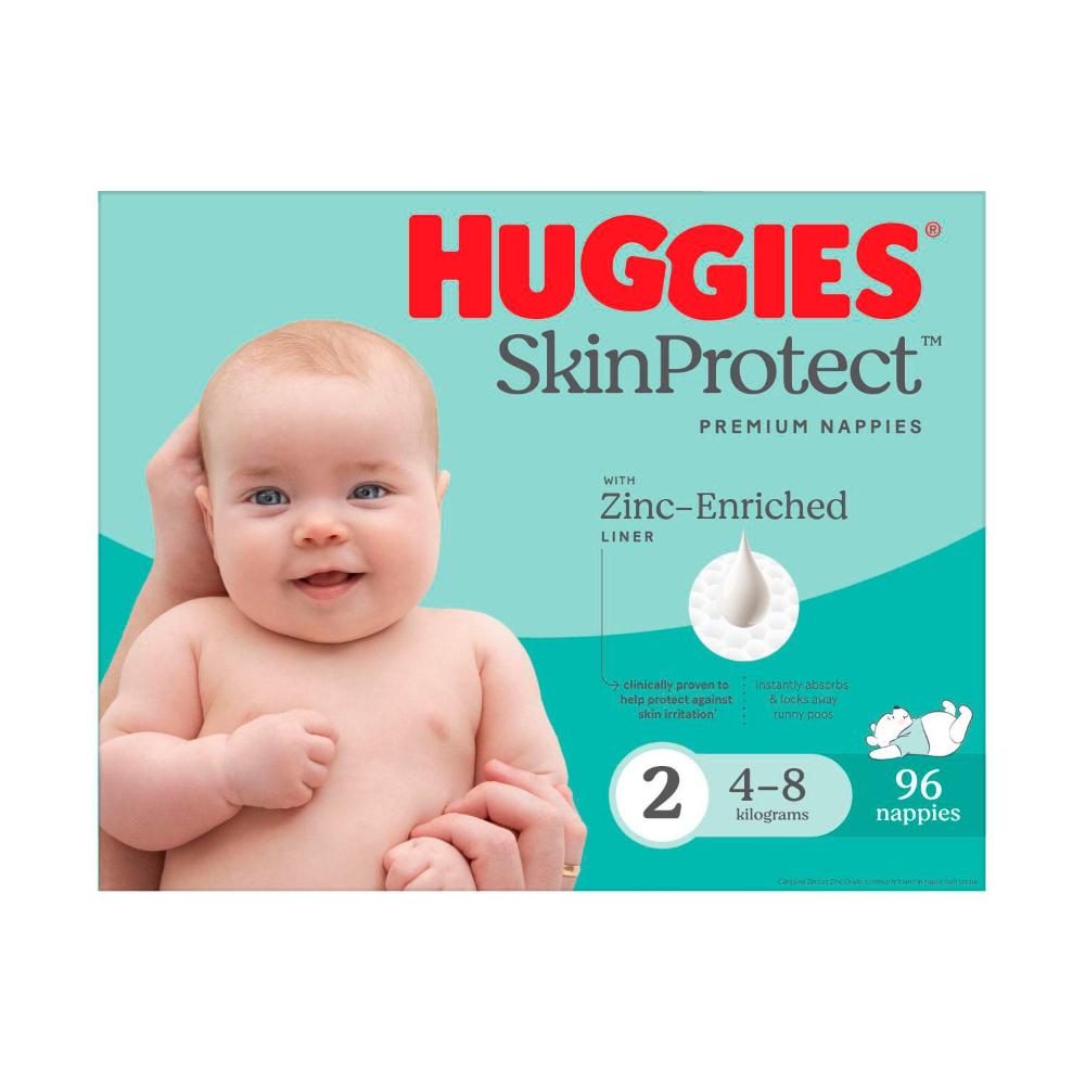 Huggies Nappies Unisex Infant Size 2 Jumbo | 96 pack