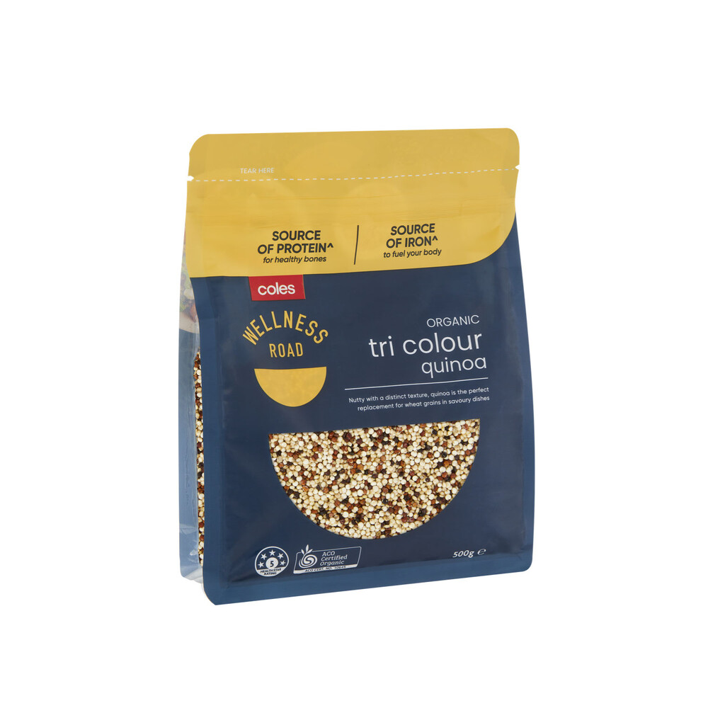 Coles Wellness Road Organic Tri Colour Quinoa | 500g