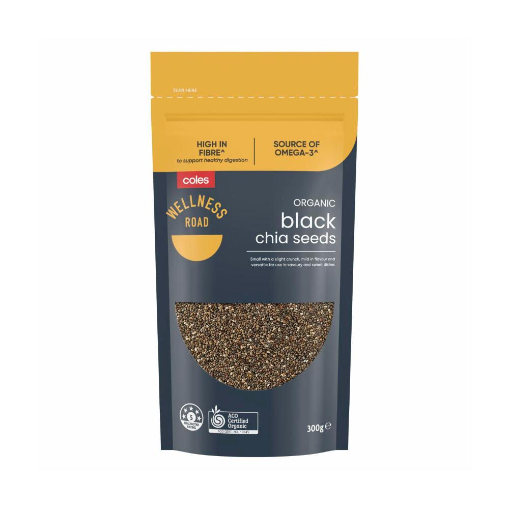 Buy Wellness Road Organic Black Chia Seeds 300g Coles