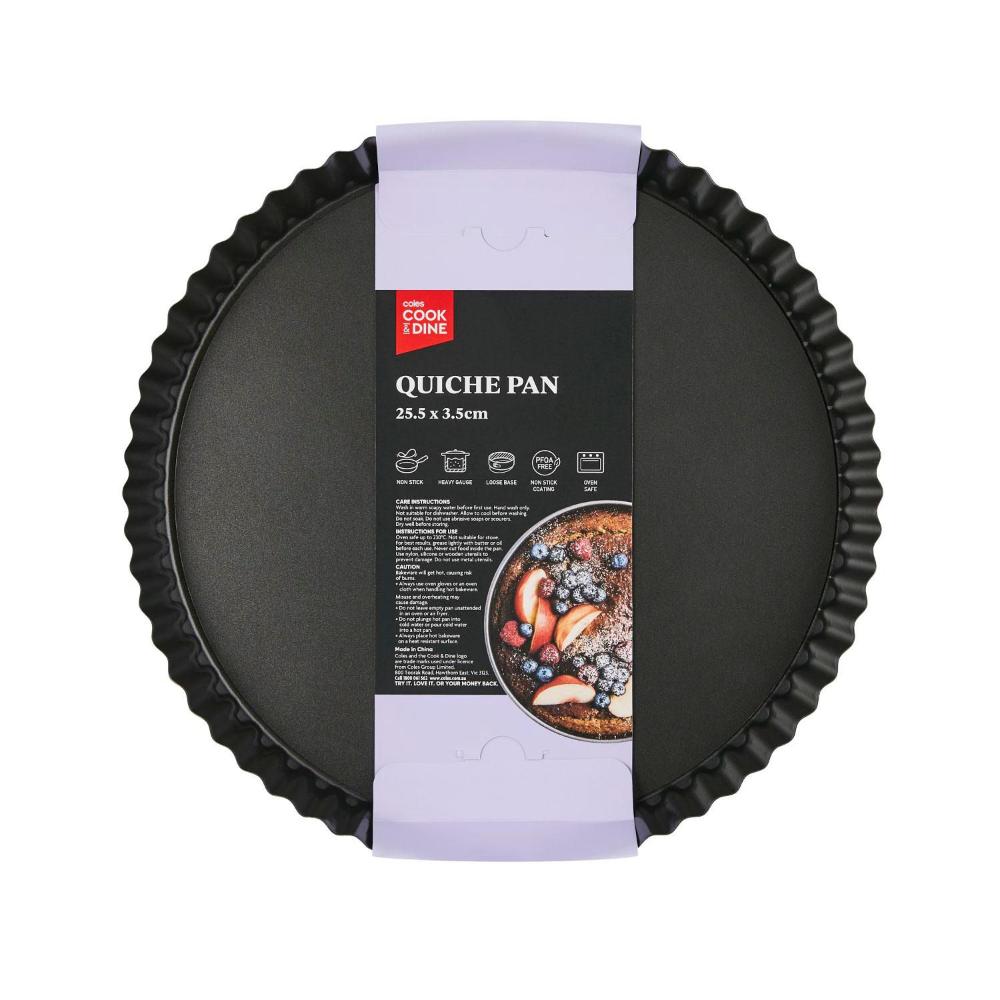 Buy Cook & Dine Loose Base Quiche Pan 25.5cm 1 each Coles