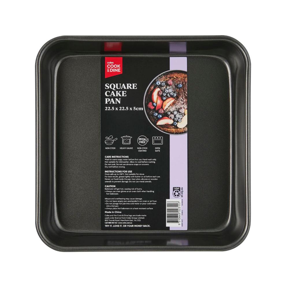 Cook Dine Square Cake Tin 24cm Each