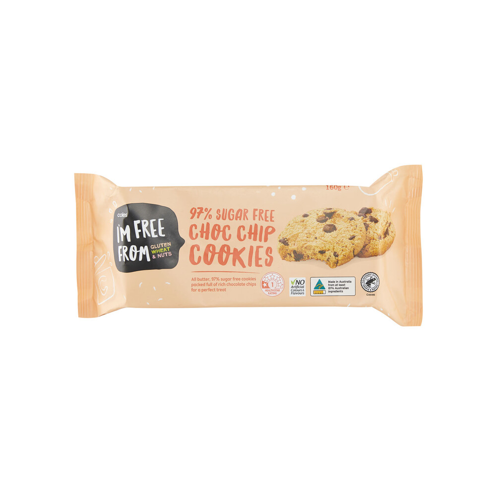 Buy Coles I'M Free From 97 Sugar Free Chocolate Chip Cookies 160g Coles
