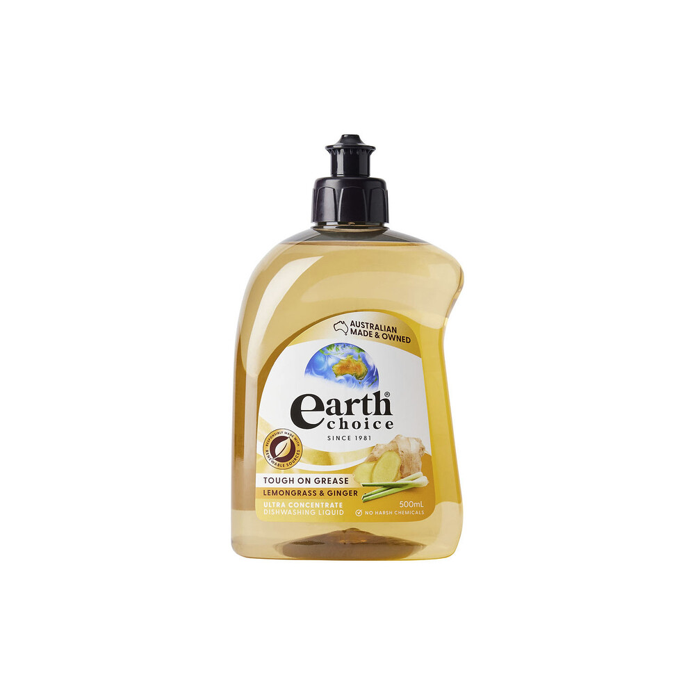 Buy Earth Choice Dish Wash Concentrate Liquid Lemongrass & Ginger 500mL
