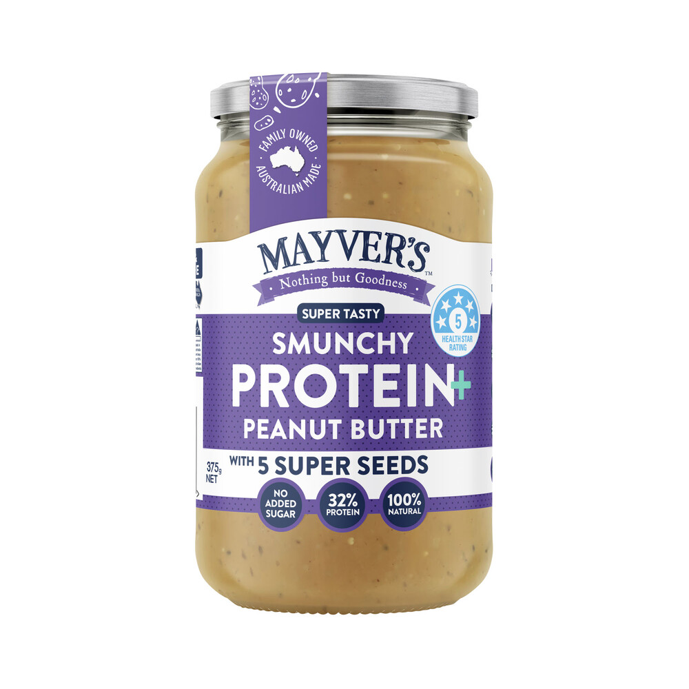 Buy Mayvers Protein Plus Natural Peanut Butter With Five Seeds 375g Coles